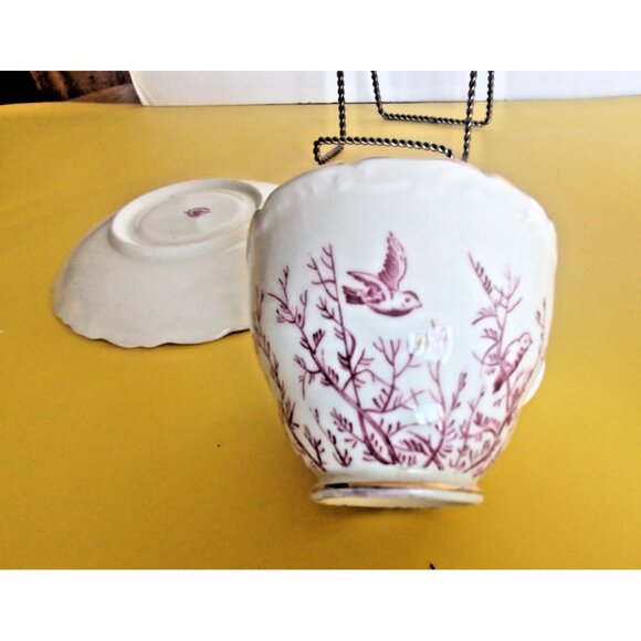 Vintage Coalport England Bird Teacup &Saucer Set 1950's - Picture 8 of 9